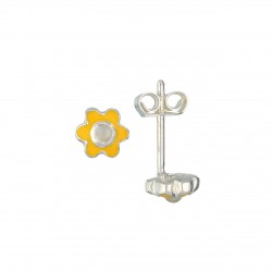 LILLY ZILVEREN KINDEROORKNOPJES BLOEM [MAANSTEEN] - 203421