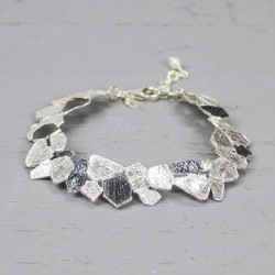 JEH ARMBAND ZILVER OXY EN ZILVER WIT - 196591 JEH ARMBAND ZILVER OXY EN ZILVER WIT - 196591