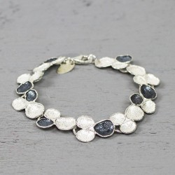JEH ARMBAND ZILVER EN ZILVER GEOXIDEERD - 207031 JEH ARMBAND ZILVER EN ZILVER GEOXIDEERD - 207031