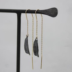 JEH OORHANGERS ZILVER/OXY EN ZILVER VERGULD - 216037 JEH OORHANGERS ZILVER/OXY EN ZILVER VERGULD - 216037