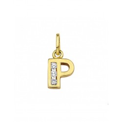 GOUDEN ALFABET MET CUBIC ZIRKONIA - LETTER P - 215577 GOUDEN ALFABET MET CUBIC ZIRKONIA - LETTER P - 215577