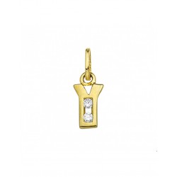 GOUDEN ALFABET MET CUBIC ZIRKONIA - LETTER Y - 215575 GOUDEN ALFABET MET CUBIC ZIRKONIA - LETTER Y - 215575