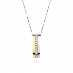 ROSA DI LUCA ZILVER/VERGULDE HANGER MET ZIRKONIA EN COLLIER - 624.677 - 217741