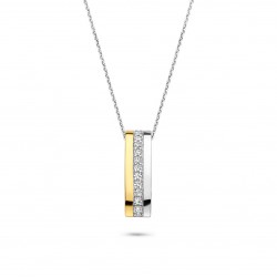 ROSA DI LUCA ZILVER/VERGULDE HANGER MET ZIRKONIA EN COLLIER - 624.677 - 217741 ROSA DI LUCA ZILVER/VERGULDE HANGER MET ZIRKONIA EN COLLIER - 624.677 - 217741