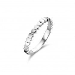 ROSA DI LUCA ZILVEREN HARTJES  RING MAAT 58 - 629.726 - 214361