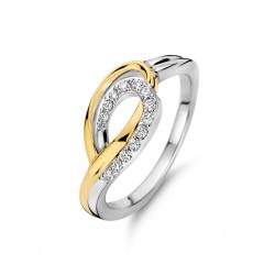ROSA DI LUCA ZILVEREN VERGULDE RING MET ZIRKONIA MAAT 52 - 629.870 - 229684