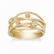 RABINOVICH GOUD OP ZILVER RING MET ZIRKONIA - SPARKLING DREAM - 228568