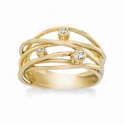 RABINOVICH GOUD OP ZILVER RING MET ZIRKONIA - SPARKLING DREAM - 228568 RABINOVICH GOUD OP ZILVER RING MET ZIRKONIA - SPARKLING DREAM - 228568
