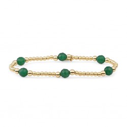 SPARKLING JEWELS ARMBAND REVERSE BOLD MIX GROENE ONYX - 226045