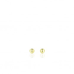 GISSER GOUD OP ZILVEREN OORKNOPPEN - 3 MM - 212391