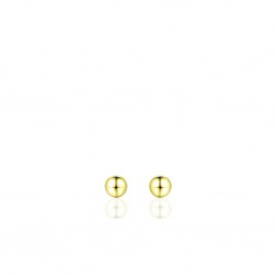 GISSER GOUD OP ZILVEREN OORKNOPPEN - 4 MM - 212538