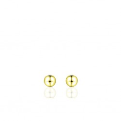 GISSER GOUD OP ZILVEREN OORKNOPPEN - 5 MM - 212537