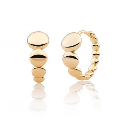 SPARKLING JEWELS EARRINGS BEADED HUGGIES GOLD - 228700