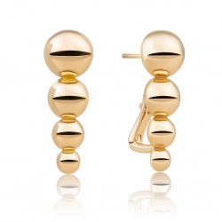 SPARKLING JEWELS EARRING BUBBLE PUSH BACK - GOLD - 228701 SPARKLING JEWELS EARRING BUBBLE PUSH BACK - GOLD - 228701