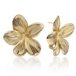SPARKLING JEWELS EARRINGS FLORA PUSH BACK GOLD - 230403 SPARKLING JEWELS EARRINGS FLORA PUSH BACK GOLD - 230403