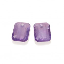 SPARKLING JEWELS EARSTONES EMERALD CUT AMETHYST - 226511 SPARKLING JEWELS EARSTONES EMERALD CUT AMETHYST - 226511