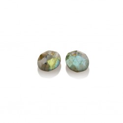 SPARKLING JEWELS EARSTONES SMALL OVAL LABRADORITE - 226513