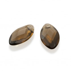 SPARKLING JEWELS EARSTONES - SMOKEY QUARTZ - LEAF - 232433