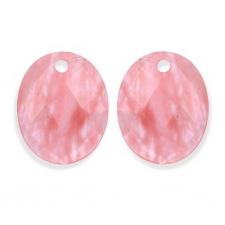 SPARKLING JEWELS EARSTONES LARGE OVAL CHERRY QUARTZ - 227038 SPARKLING JEWELS EARSTONES LARGE OVAL CHERRY QUARTZ - 227038