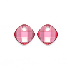 SPARKLING JEWELS EARSTONES CUSHION CUT FUSHIA QUARTZ - 230431