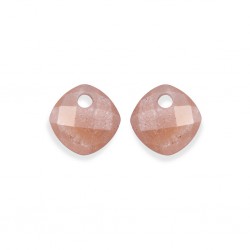 SPARKLING JEWELS EARSTONE CUSHION CUT SUNSTONE - 227055 SPARKLING JEWELS EARSTONE CUSHION CUT SUNSTONE - 227055