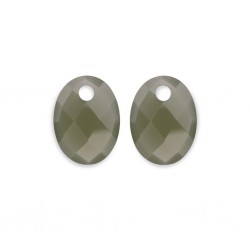 SPARKLING JEWELS EARSTONES - MEDIUM OVAL - LIME JADE - 231125