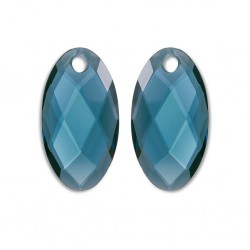 SPARKLING JEWELS EARSTONES LARGE LEAF - OCEAN TOPAZ QUARTZ - 232038