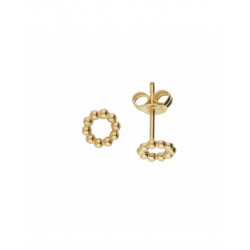 JACKIE GOUDEN OORSTEKERS - BUBBLY CIRCLE STUDS - 213074
