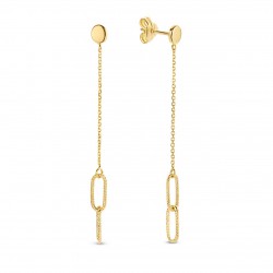 JACKIE GOUDEN OORSTEKERS - LINKS DROP - 215510 JACKIE GOUDEN OORSTEKERS - LINKS DROP - 215510
