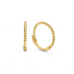 JACKIE GOUDEN OORRINGEN - TWIST HOOPS - 224931