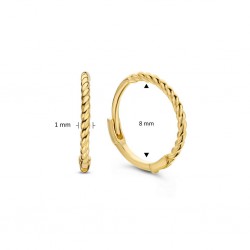 JACKIE GOUDEN OORRINGEN - TWIST HOOPS - 224931