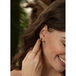 JACKIE BLACK AGATE STUDS - 226807