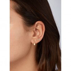 JACKIE GOUDEN OORSTEKERS - DANGLING DISCS STUDS - 226802