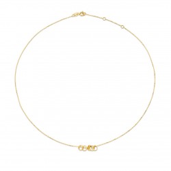 JACKIE GOUDEN COLLIER MET 5 RINGETJES - 214772 JACKIE GOUDEN COLLIER MET 5 RINGETJES - 214772