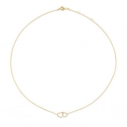 JACKIE GOUDEN COLLIER - DOUBLE HEART - 224614