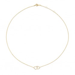 JACKIE GOUDEN COLLIER - DOUBLE HEART - 224614