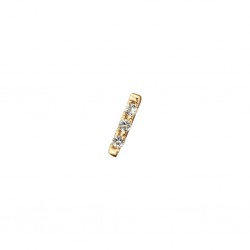 JACKIE GOUDEN PIERCING -  BAR WHITE TOPAZ - 227745