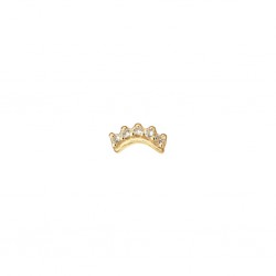 JACKIE GOUDEN PIERCING - CURVE WHITE TOPAZ - 227744