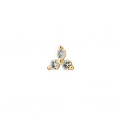 JACKIE GOUDEN PIERCING - TRIANGLE WHITE TOPAZ - 227742