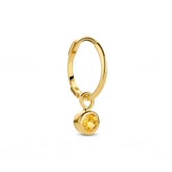 JACKIE GOUDEN OORRING SINGLE HOOP CITRINE - 226139 JACKIE GOUDEN OORRING SINGLE HOOP CITRINE - 226139