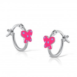 LAPETRA ZILVEREN OORRINGEN - VLINDER MET STIPPEN - 224860