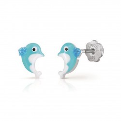LAPETRA ZILVEREN OORSTEKERS MET SCHROEF - BLAUWE DOLFIJN - 220245 LAPETRA ZILVEREN OORSTEKERS MET SCHROEF - BLAUWE DOLFIJN - 220245