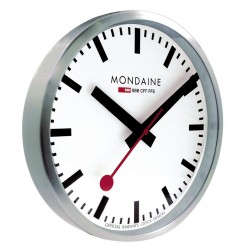MONDAINE RAILWAY WANDKLOK STAAL [25CM] - 185362