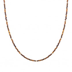 SPARKLING JEWELS COLLIER 2MM TIGER EYE GOLD - 42CM - 232059