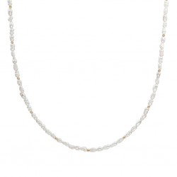 SPARKLING JEWELS COLLIER BEADED PEARL GOLD 2MM - 227094