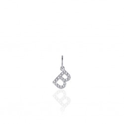 ZILVEREN ALFABET HANGER MET CUBIC ZIRKONIA - B - 213890 ZILVEREN ALFABET HANGER MET CUBIC ZIRKONIA - B - 213890