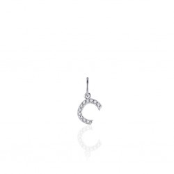 ZILVEREN ALFABET HANGER MET CUBIC ZIRKONIA - C - 215275 ZILVEREN ALFABET HANGER MET CUBIC ZIRKONIA - C - 215275