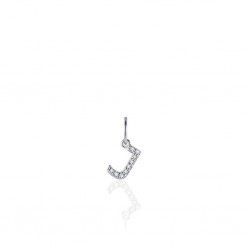ZILVEREN ALFABET HANGER MET CUBIC ZIRKONIA - J - 215282 ZILVEREN ALFABET HANGER MET CUBIC ZIRKONIA - J - 215282