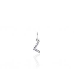 ZILVEREN ALFABET HANGER MET CUBIC ZIRKONIA - L - 215284 ZILVEREN ALFABET HANGER MET CUBIC ZIRKONIA - L - 215284