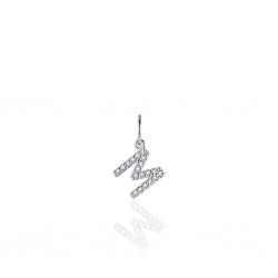 ZILVEREN ALFABET HANGER MET CUBIC ZIRKONIA - M - 215285 ZILVEREN ALFABET HANGER MET CUBIC ZIRKONIA - M - 215285